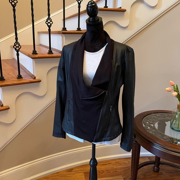 Olive & Oak Jackets & Blazers - Olive & Oak .. Black Moto Faux Leather Jacket